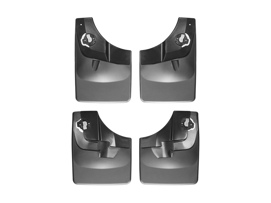 Black No Drill Mudflaps Ford F-150 2015 + Fits models with fender lip molding